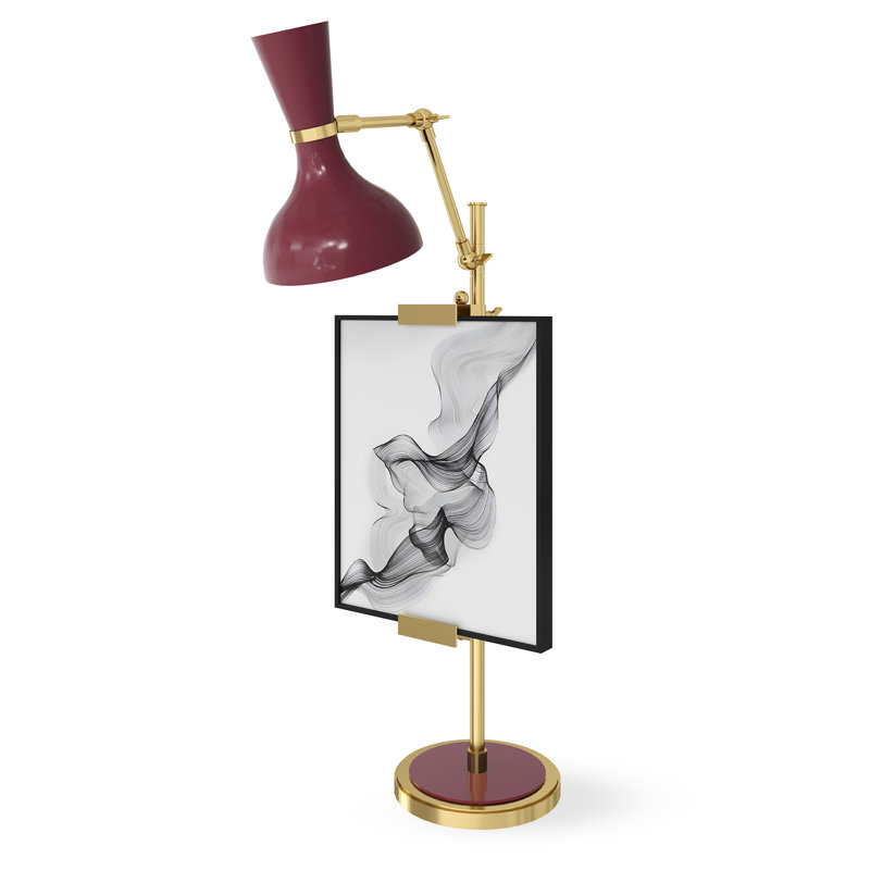 Lampe fantaisie Clare, Prune confite, Laiton moderne