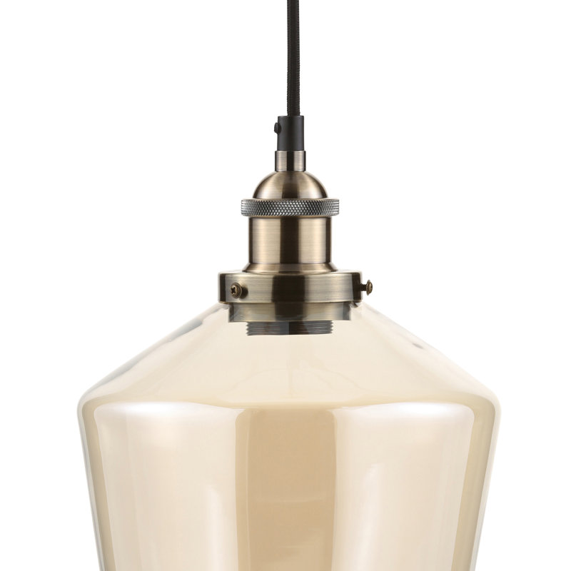 Motour 1 - Light Dome Pendant, Antique Brass, Clear
