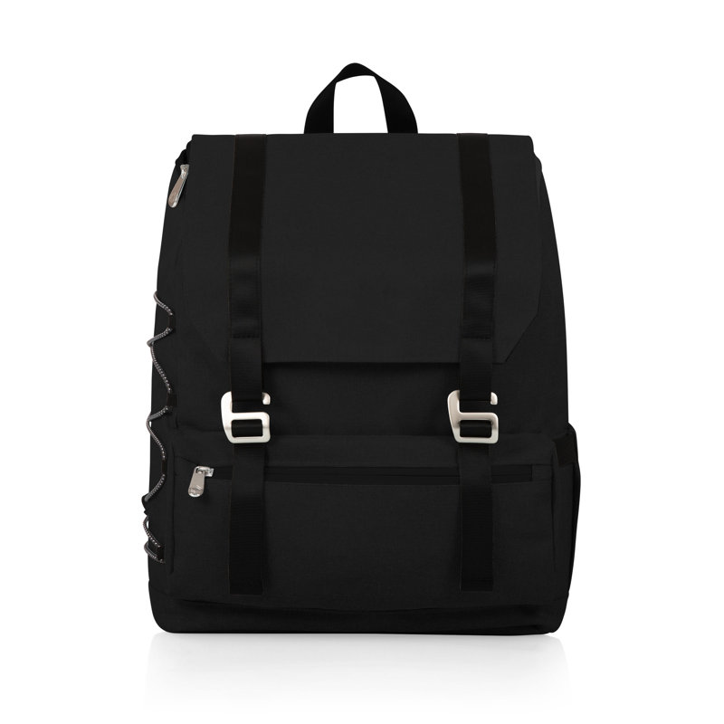 Black Insulated Picnic Backpack with Wheels and Pack Straps