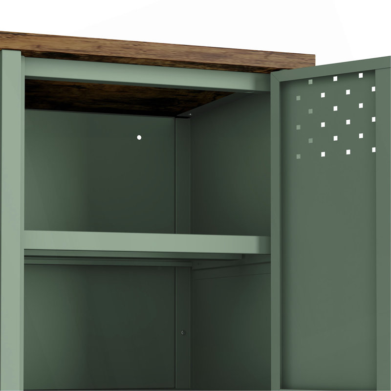 Armoire de rangement familiale, Vert sauge
