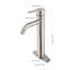 Robinet de lavabo de salle de bain à poignée simple Modern en nickel brossé - Acier inoxydable, installation et fonctionnement faciles Modern, Design, Installation