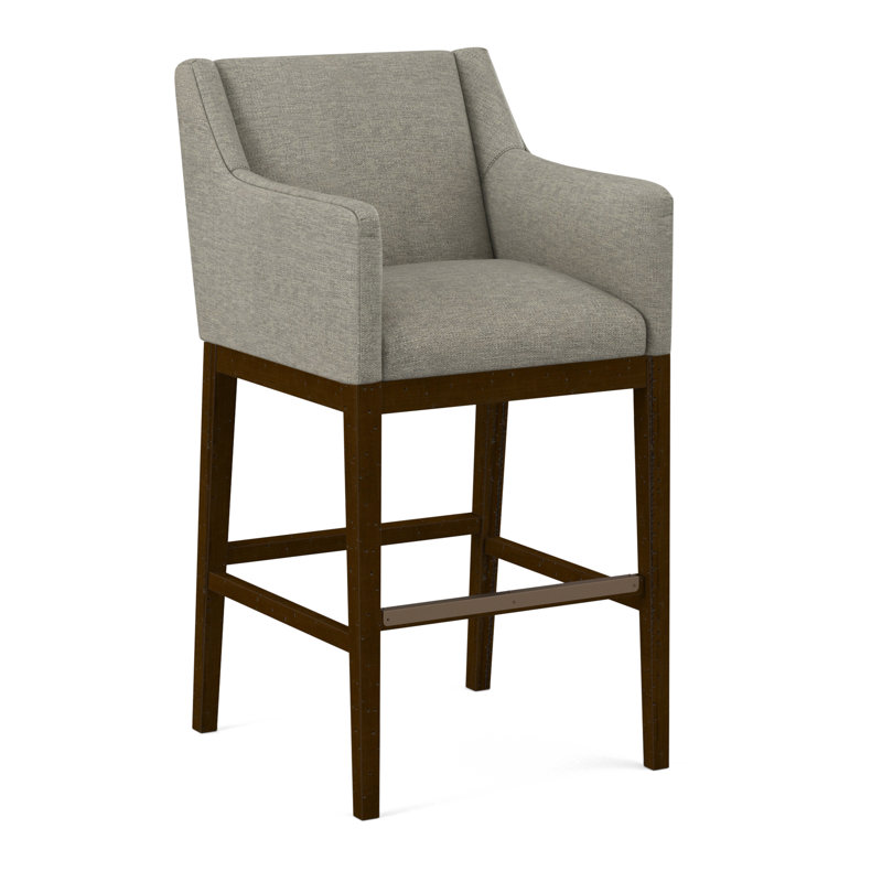 Upholstered Stool, 61585-76, Weathered Gray