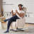 Upholstered Swivel recliner, Reclining Chair With Footrest, Rv recliner Chairs, Light Grey-864787615