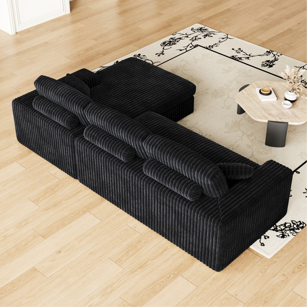 Latitude Run® 114.5' Corduroy 3 - Seat Modular With Adjustable Recliner ...