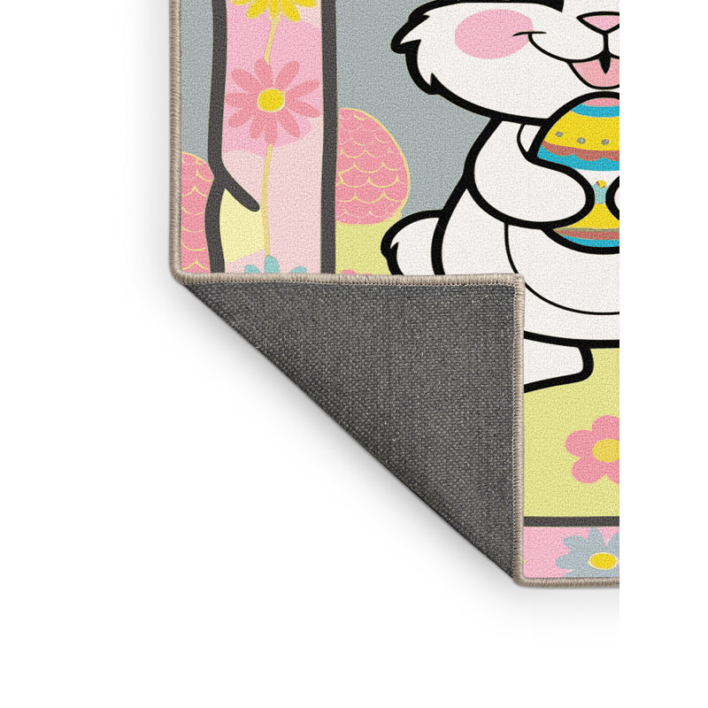The Holiday Aisle® Easter Spring Holiday Rug, Rectangle 8' x 12'