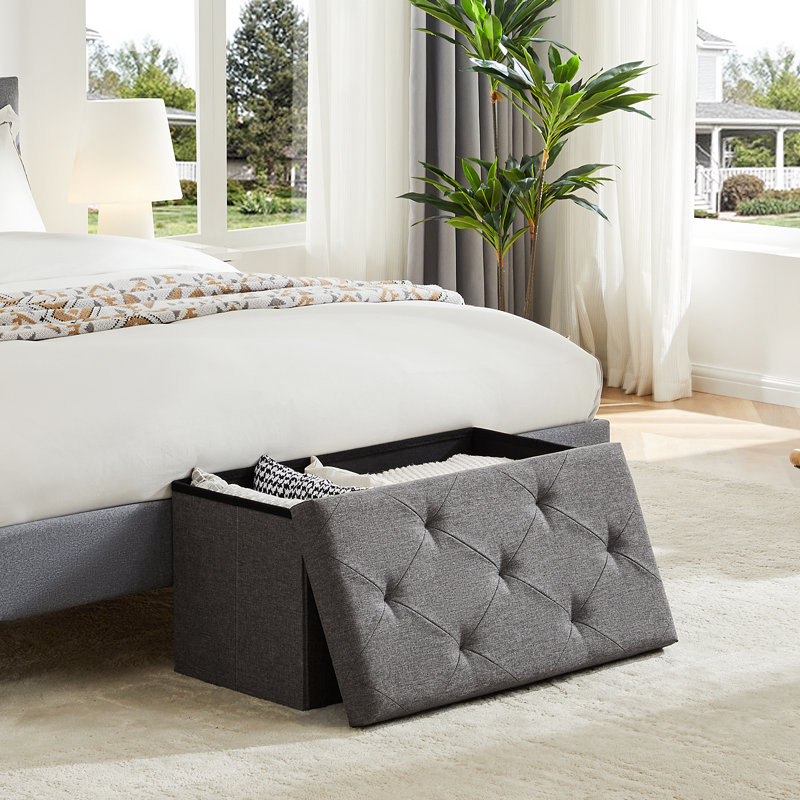 Kesa 30" Wide Rectangle Standard Ottoman with Storage