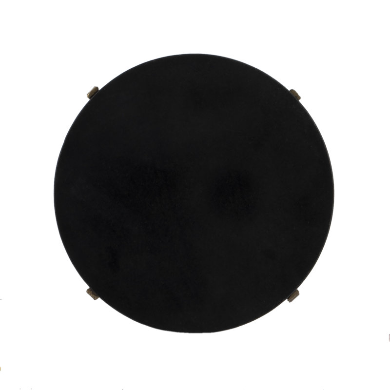 Nigella Granite Cross Legs Side Table, Black Granite/Gold