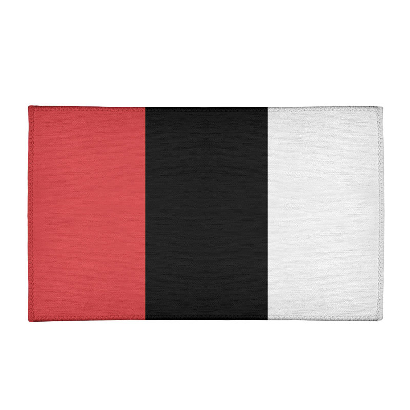 Tapis de zone rouge/noir, Rectangle 2 pi x 3 pi