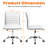 Kaycee Faux Leather Mid Back Swivel Computer Task Desk Chair-61007903