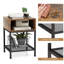 Ajanthan 40cm W Steel Bedside Table