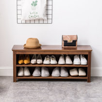  QTQZDD Shoe Storage Bench with Hidden Shoe Rack