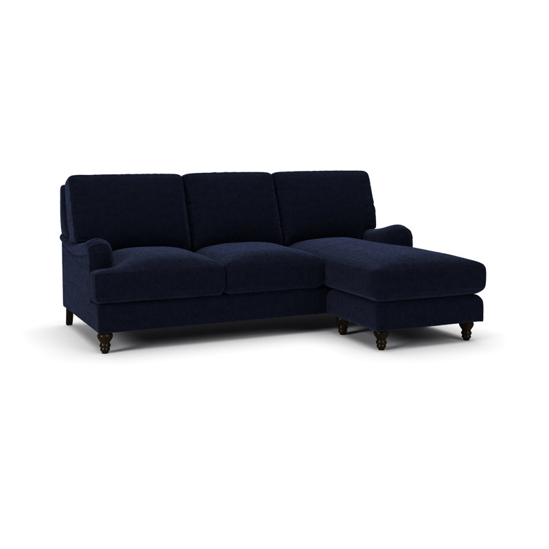Walters Upholstered Sofa With Reversible Chaise, Davis Ink
