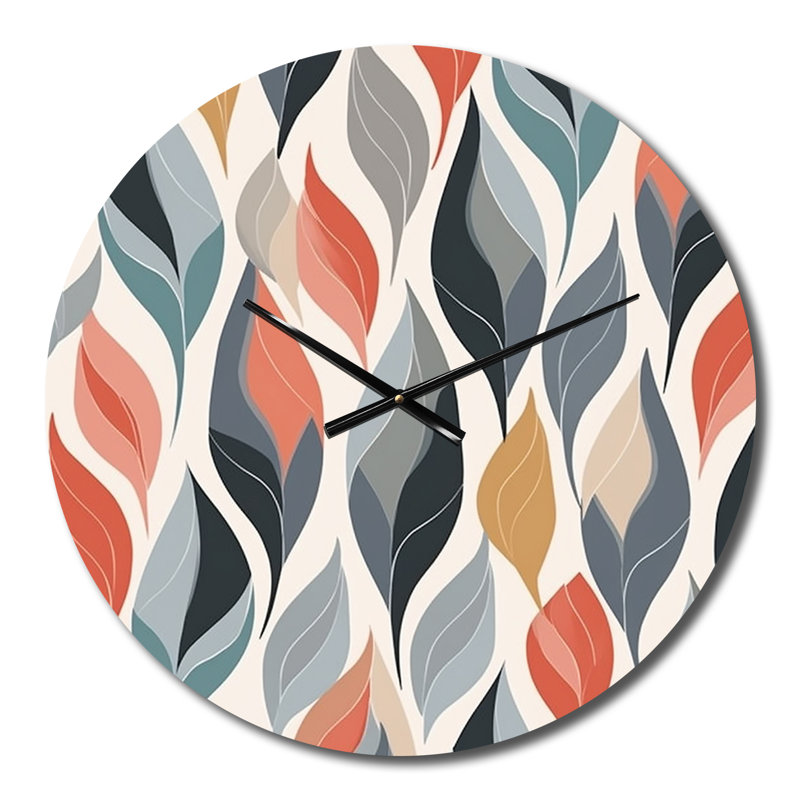 Horloge murale rétro RetroLeaves I, Petit
