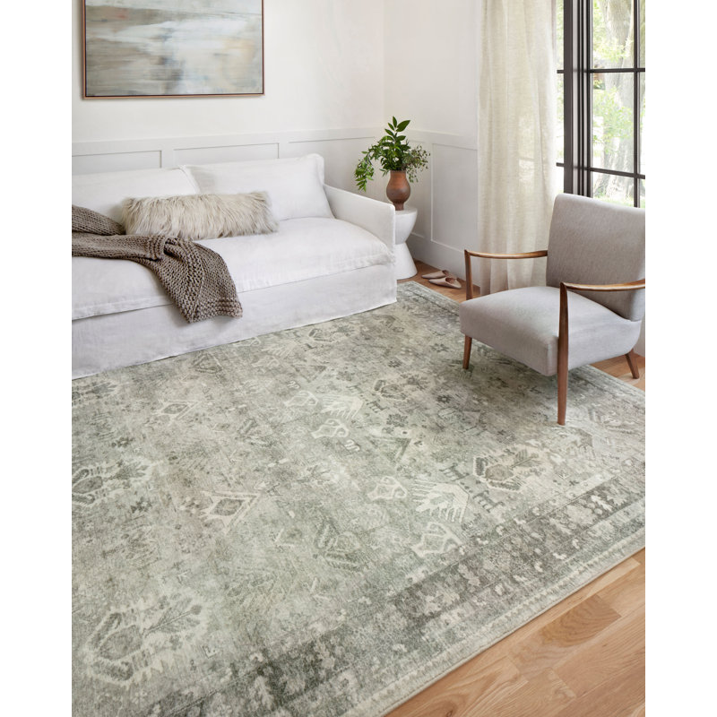 Oriental Steel Graphite Area Rug, Rectangle 5' x 7'6"