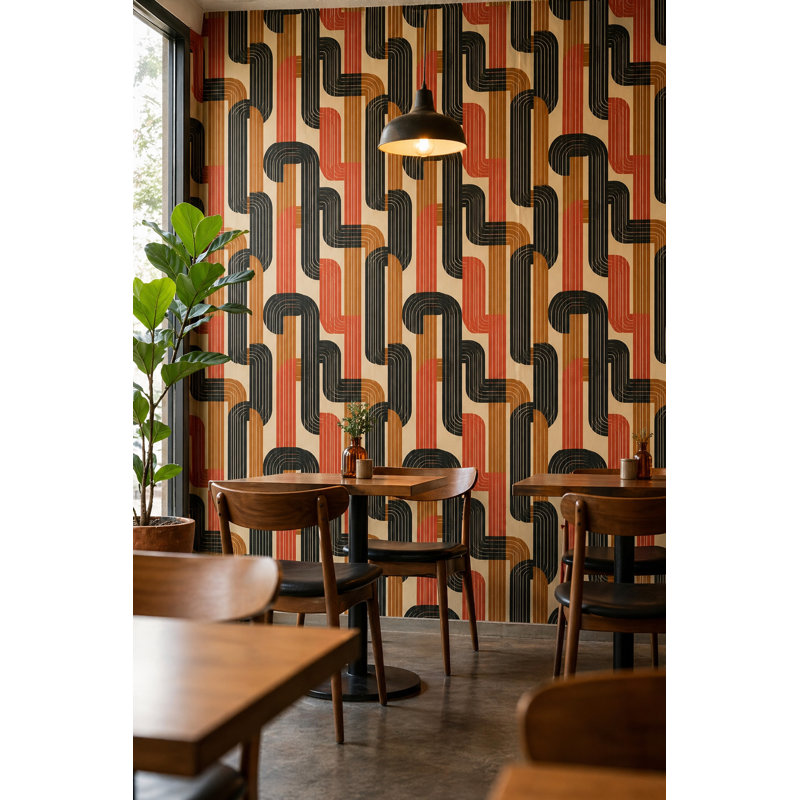 Papier peint moderne Mid Century, Textured Non-Pasted