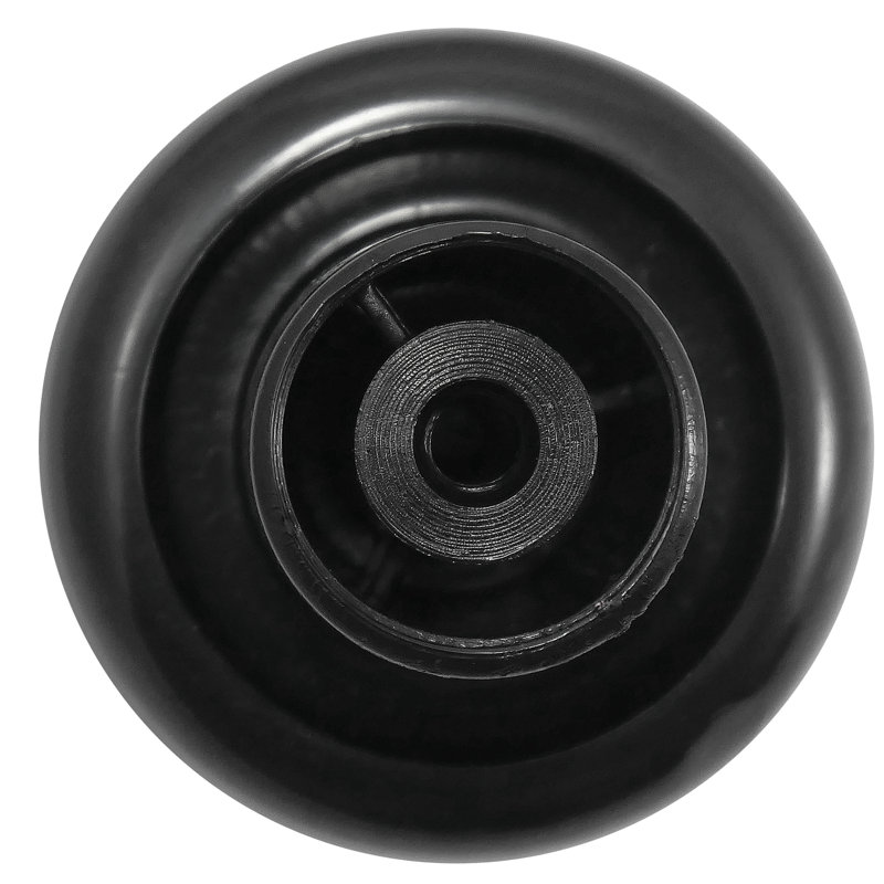 Black Round Plastic Cabinet Knob with Mounting Hardware