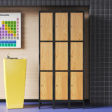 Hybrid Solid Wood 3 - Tier 36'' Employee Locker