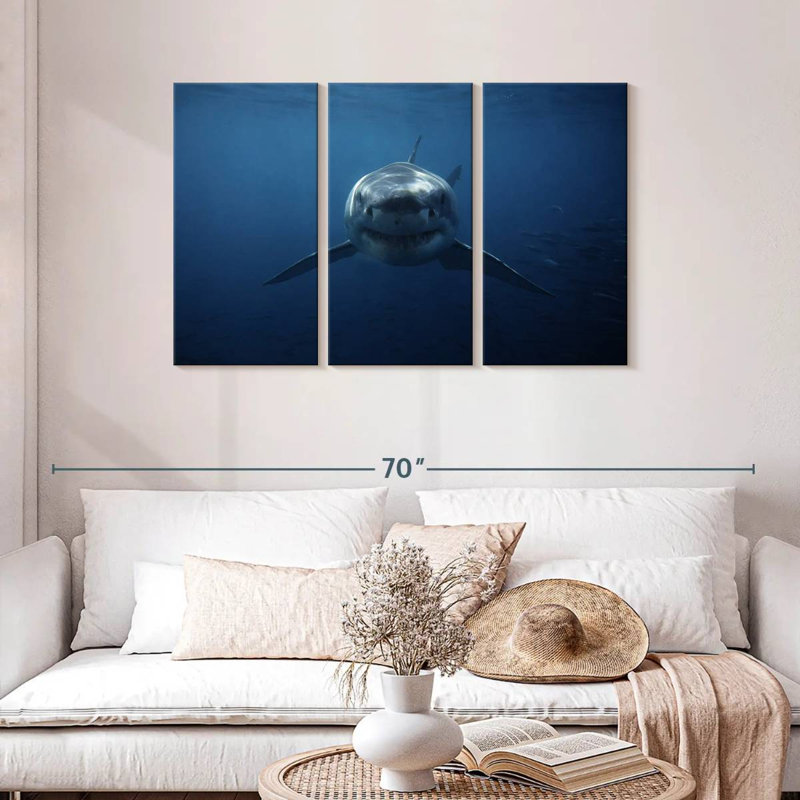 Brampt Shark Stalking, 28" H x 45" W