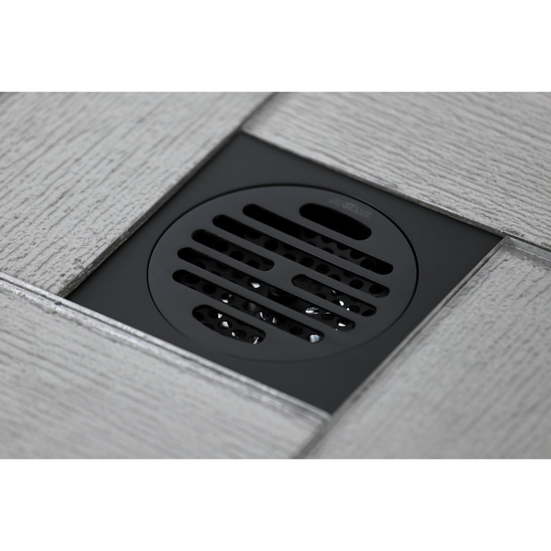 Drain de douche Watercours Symmetric Grid, Noir mat