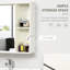 Armoire de salle de bain 31,5 "x 25,5" avec miroir - Assemblage requis pour la salle de bain, le salon, la buanderie et le rangement mural à usage quotidien 6 "