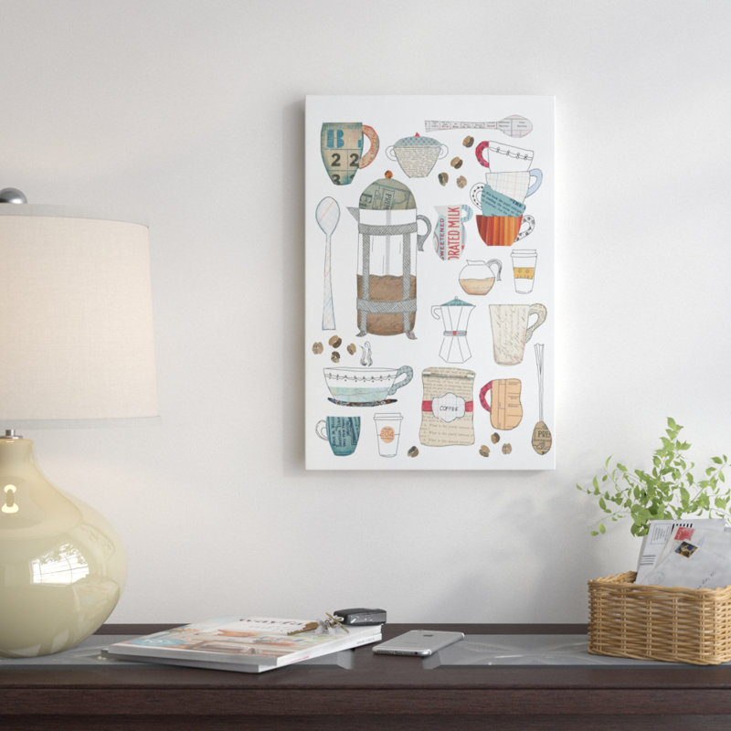 «Coffee Chart II», impression sur toile, H 40 po x l 60 po x P 1,5 po, Toile tendue, Pas de tapis