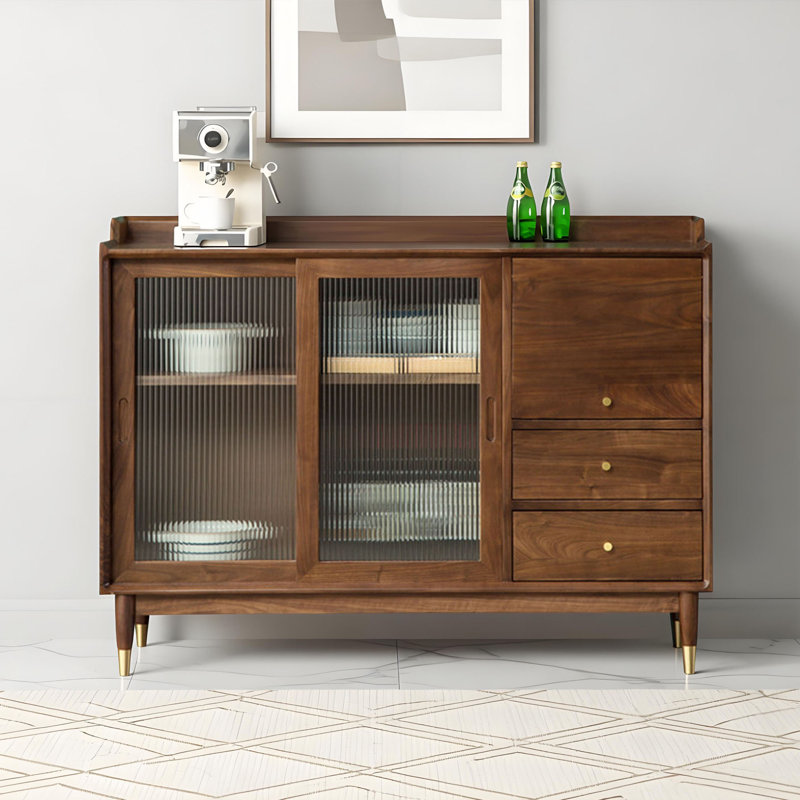 Buffet simple et moderne avec rangement rétro, H 39,37 po x l 55,11 po x P 15,74 po