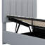 Lit plateforme tapissier avec système de rangement hydraulique-569847468
