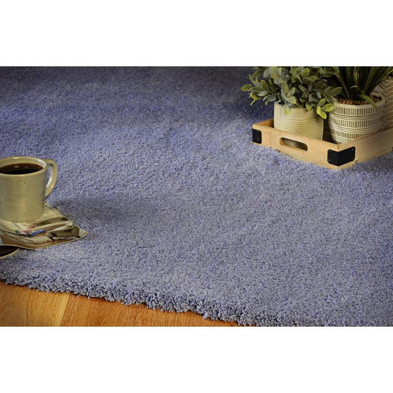 Simoes Handmade Handwoven Purple Area Rug, Round 8'