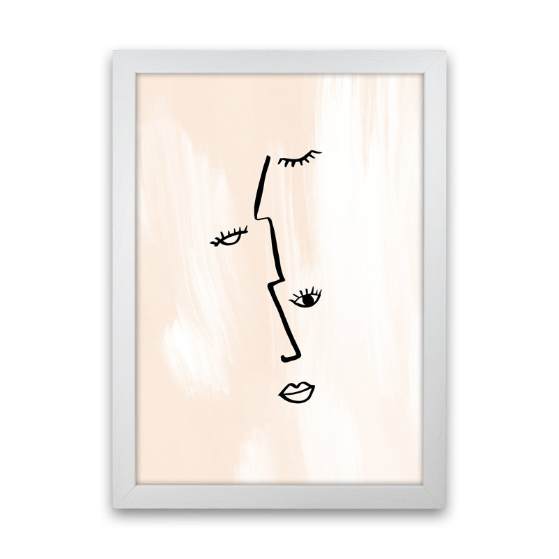 Printed Picasso Minimal Profiles - Print, White Frame, 88cm H x 64cm W x 3cm D