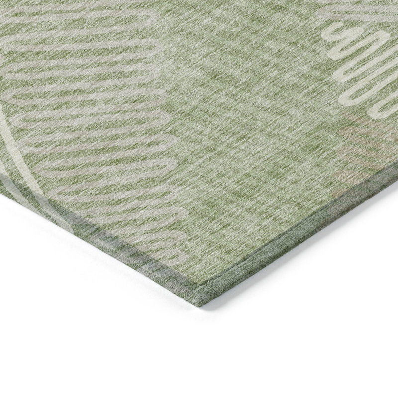 Lamanna Washable Floral Indoor / Outdoor Rug, Rectangle 8' x 10'
