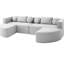 Gris désossé - Combiné avec une forme personnalisable, des modules incurvés et une assise confortable pour un canapé modulaire relaxant unique, tissu doux-1369486477-1369486476