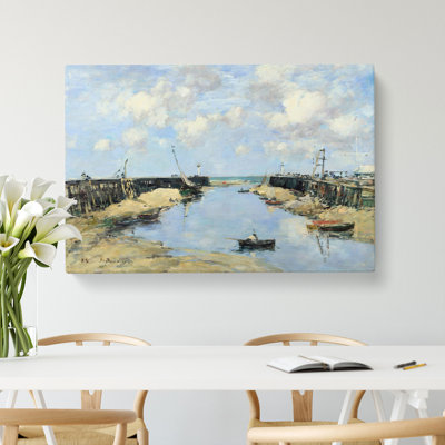 Harbour Entrance by Eugene Boudin - Wrapped Canvas Painting