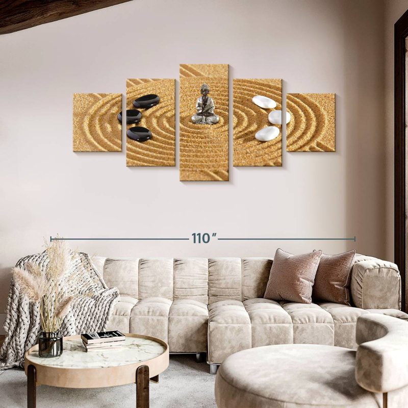 Jardin zen japonais japonais, H 42 po x l 92 po