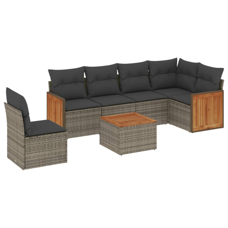 Vidaxl Garden Sofa Set Grey