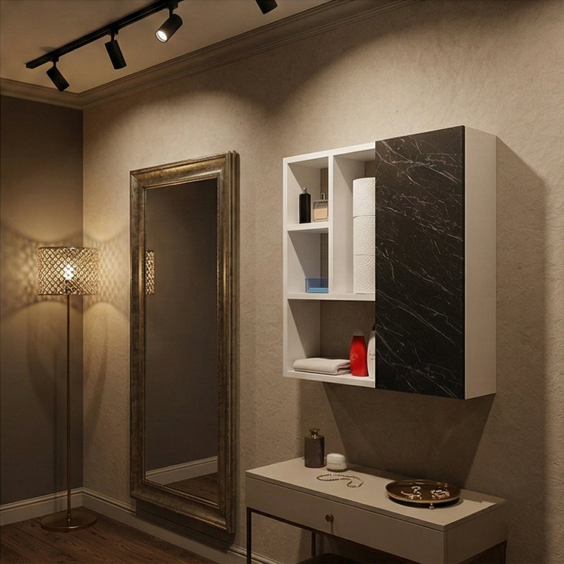 Armoire flottante asymétrique contemporaine Orhun