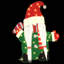  Lighted Gnome Warm White 64 X 71 Cm Tinsel Fabric