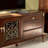 Vintage dark walnut TV cabinet-107125031