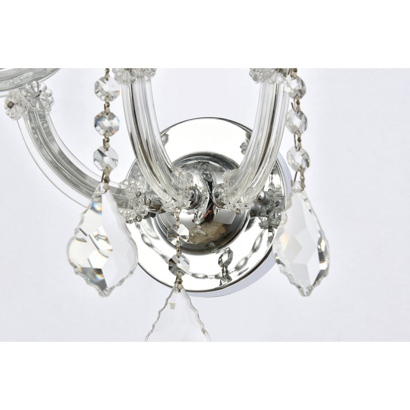 Stockard Wall Sconces, Chrome, Crystal Clear, Royal Cut