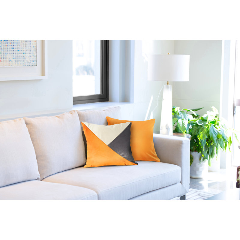 Alabama Geometric Square Throw Pillow Cover, Ochre