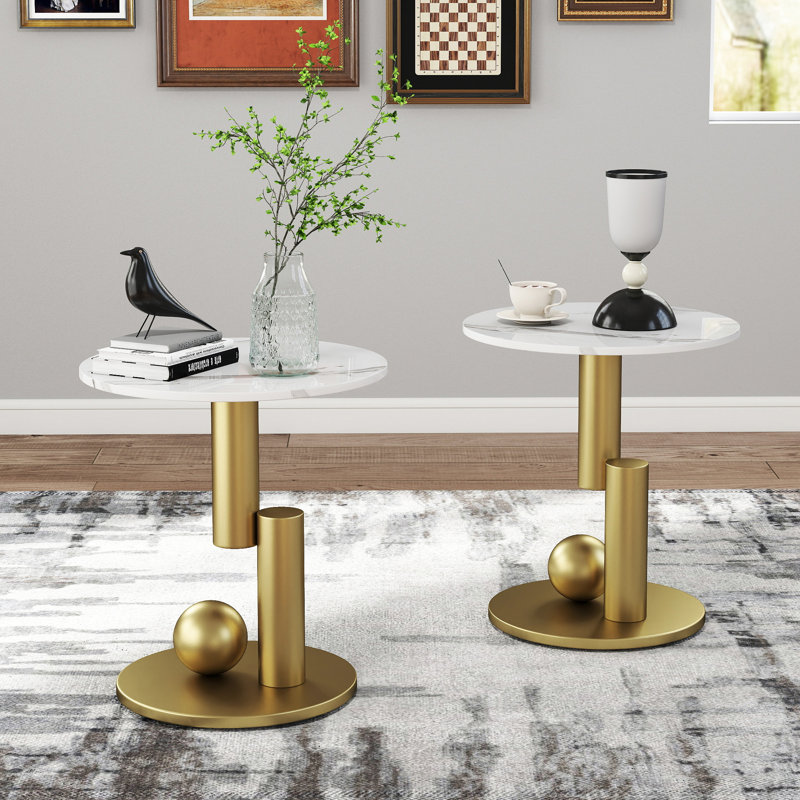 Side Table, Gold