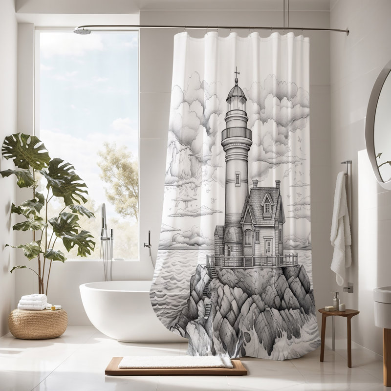 Shower Curtain, 72" H x 70" W