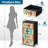 4 Drawer Dresser for Bedroom, Narrow Chest of Drawers, Wooden Top and Study Iron Frame 18"x37.5"-(WxH)