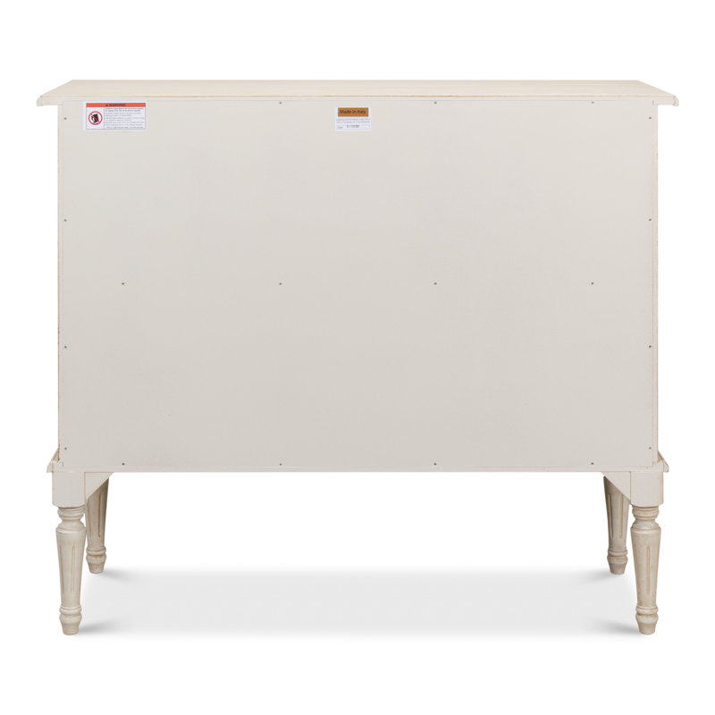 Forsythe 42'' W Solid Wood Sideboard, Bright Lime White
