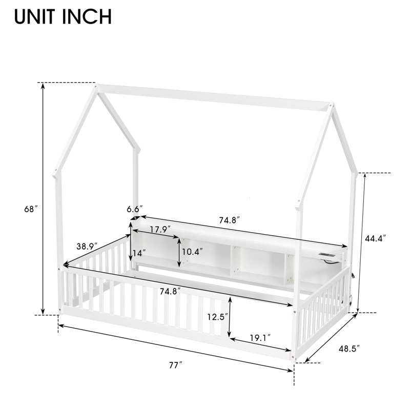 Lits avec rangement, lit simple en bois de pin pour chambre d'enfant moderne