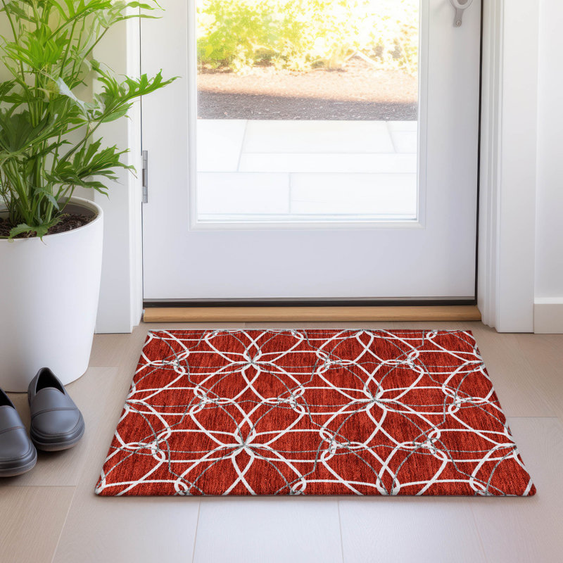  Alegandro Area Rug with Non-Slip Backing, Rectangle 1'8" x 2'6"