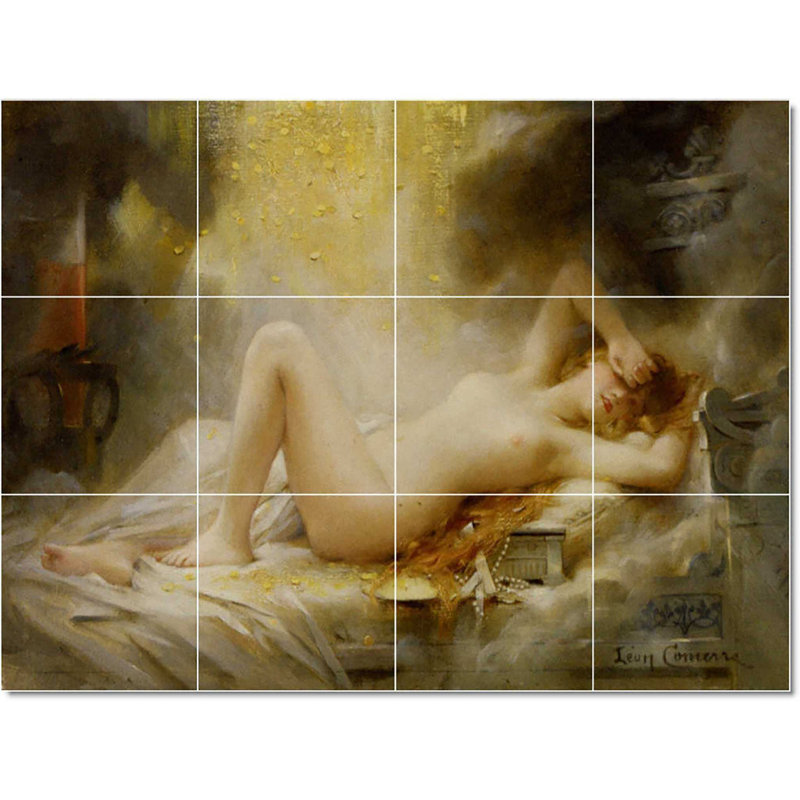 Carreau de peinture murale 48 po x 36 po 12 po x 12 po, Leon, François, Comerre, nu, W22250