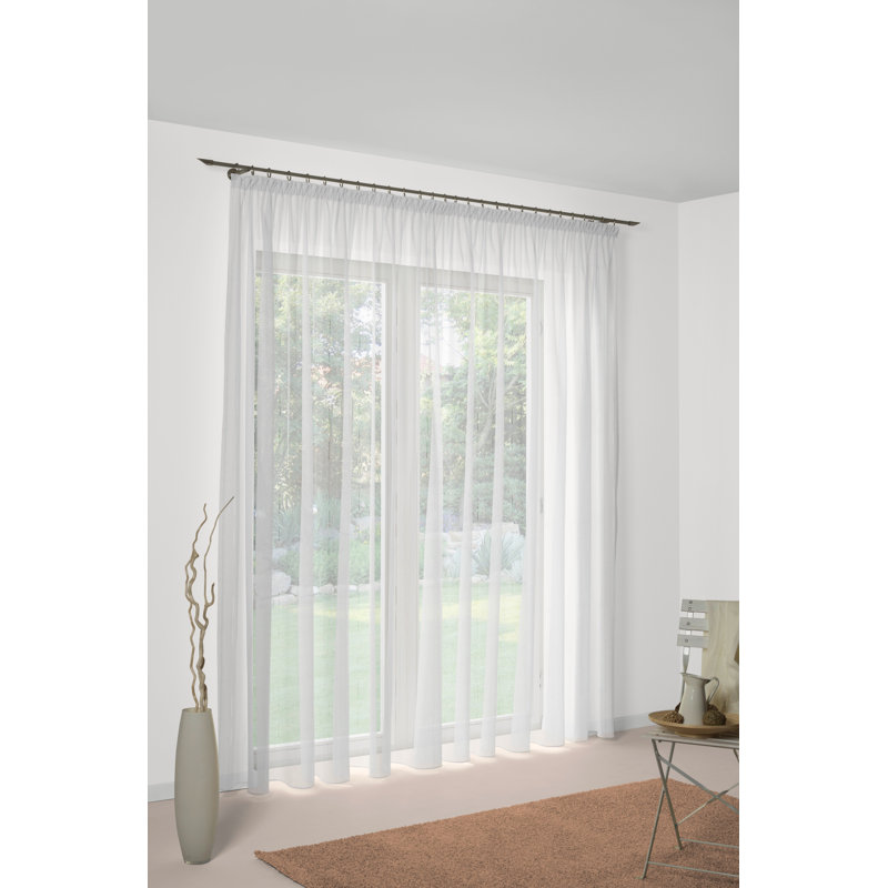 Annika Sheer Single Curtain Panel, 125cm H x 450cm W