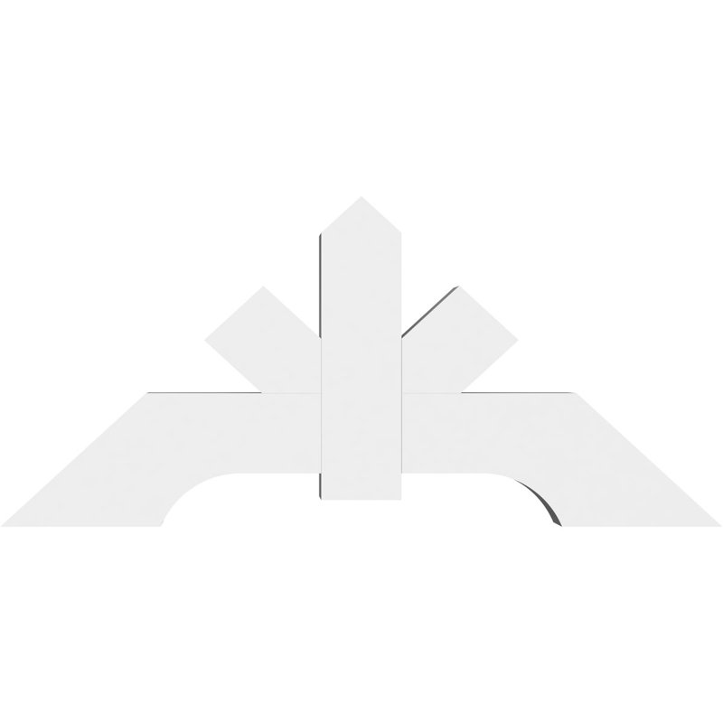 Support de pignon en PVC de qualité architecturale Vanguard, H 16,5 po x l 36 po (pas: 11/12), P 4 po x F 4 po