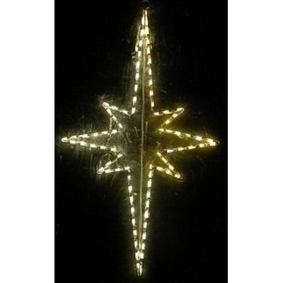 Grande crèche lumineuse suspendue en forme d'étoile de Noël