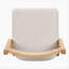 Tabouret de bar d'intérieur en bois d'hévéa, finition naturelle et revêtement beige, ensemble de 2-691878202